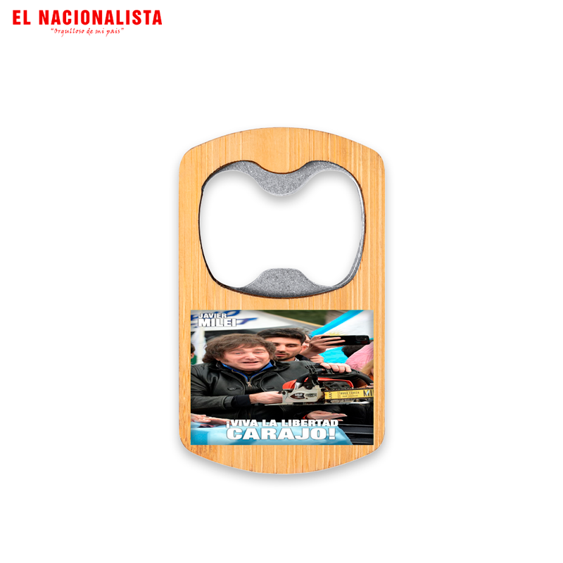 Abridor de Botellas Javier Milei – Abre Cervezas Viva la Libertad