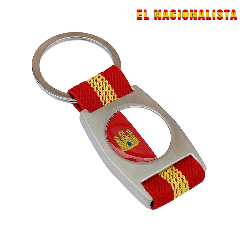 Llaveros: Llavero de Castilla la mancha con cinta elástica