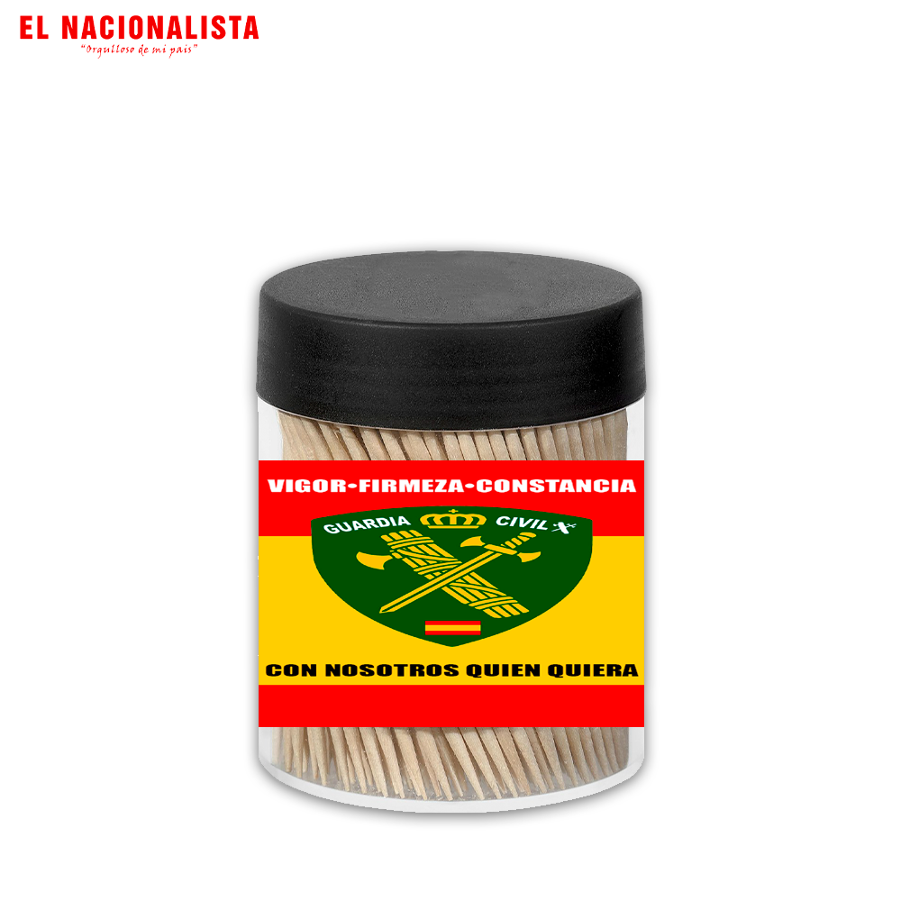 Bote de Palillos Guardia Civil España – Palillero de Cocina con Emblema de la Guardia Civil