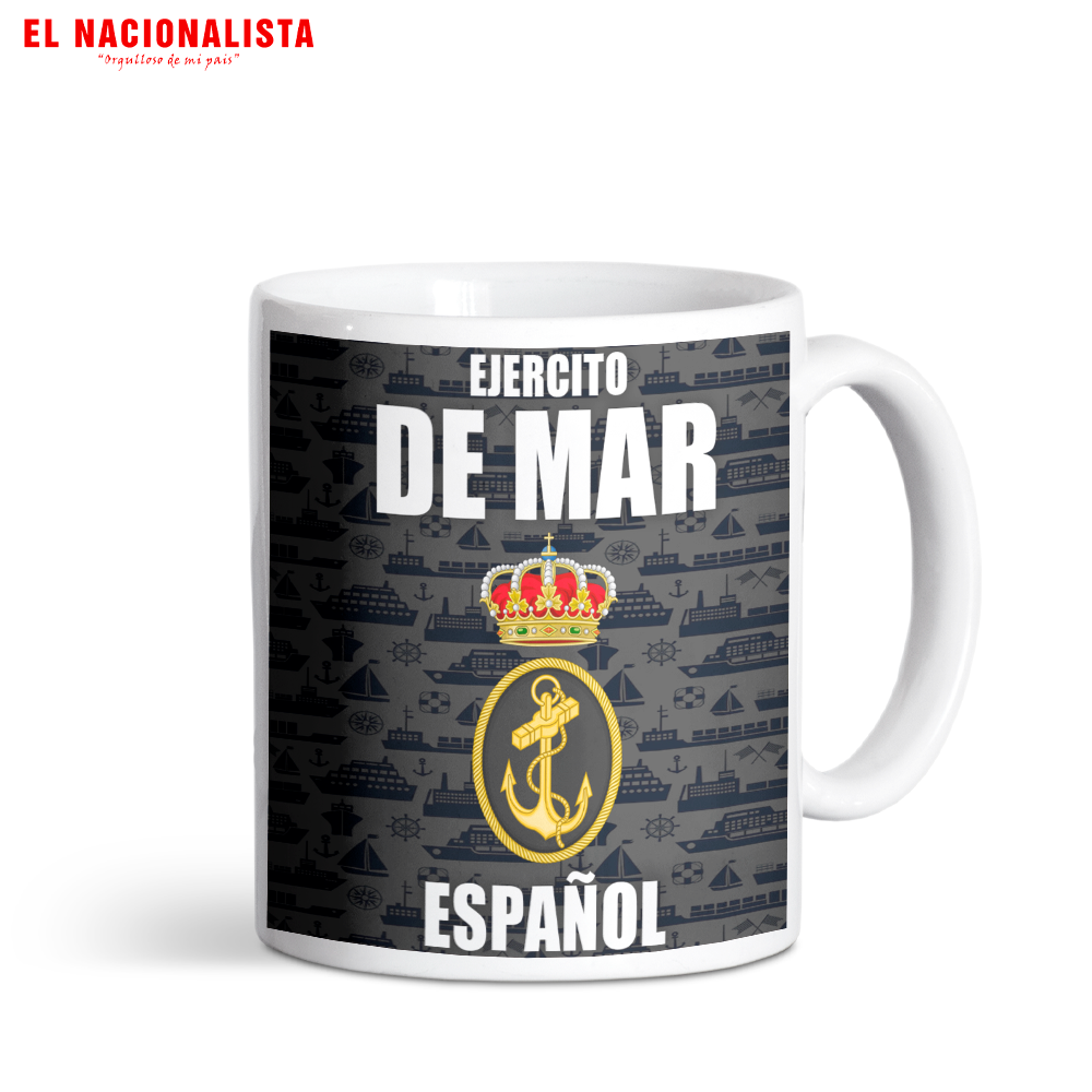 Taza de Cerámica Ejército de Mar Español – Mug con Emblema del Ejército de Mar