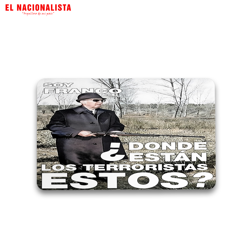 Imán Rectangular Soy Franco donde están los Terroristas – Detalle Magnético Soy Franco donde están los Terroristas
