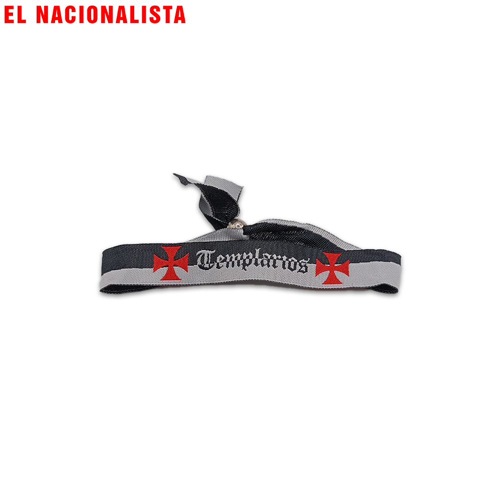Pulsera Templarios – Negra y Gris Cruz Roja
