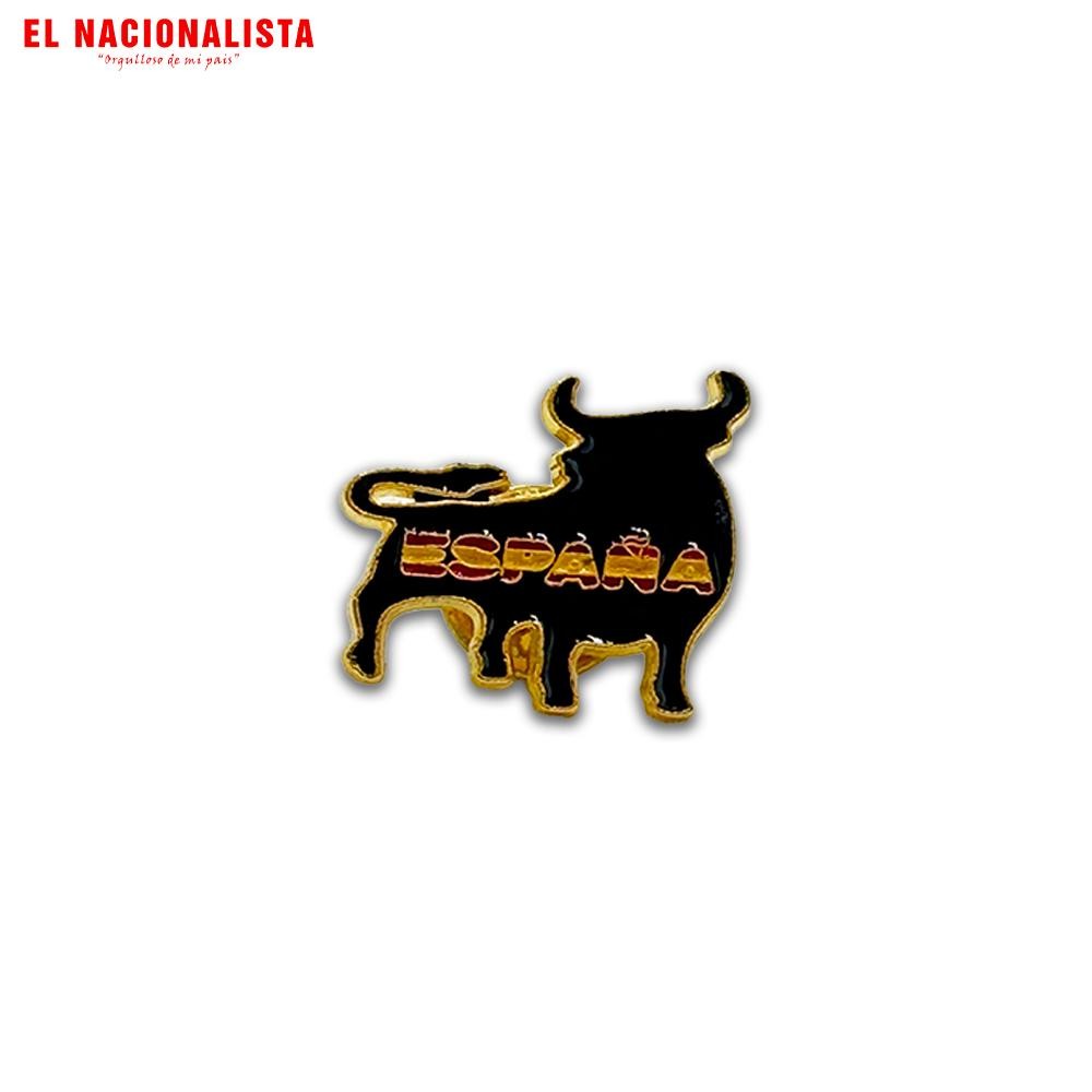 Pin Toro España – Silueta Negra con Letras