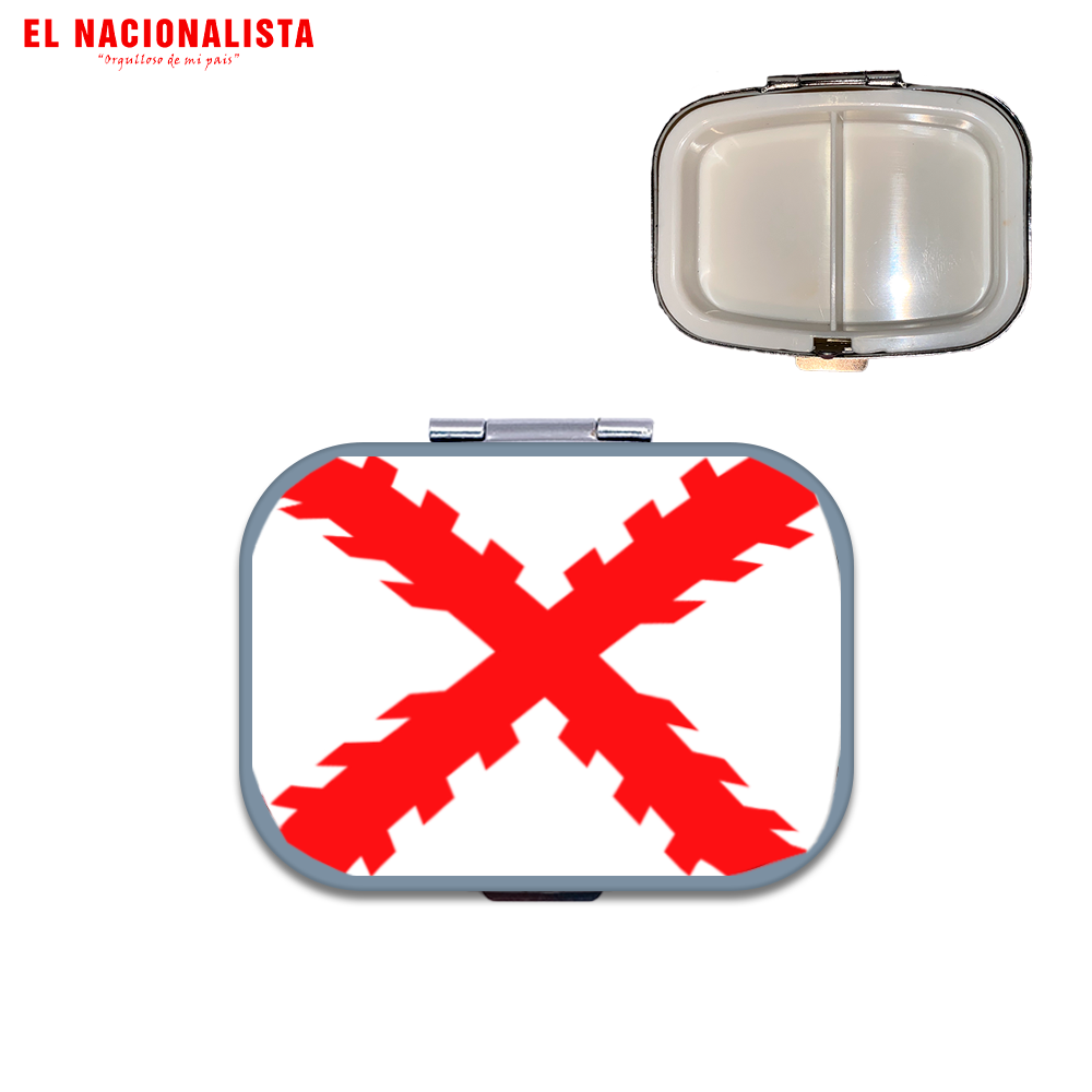 Pastillero Metálico Cuadrado Soy Facha – Organizador Compacto Orgulloso de mi País