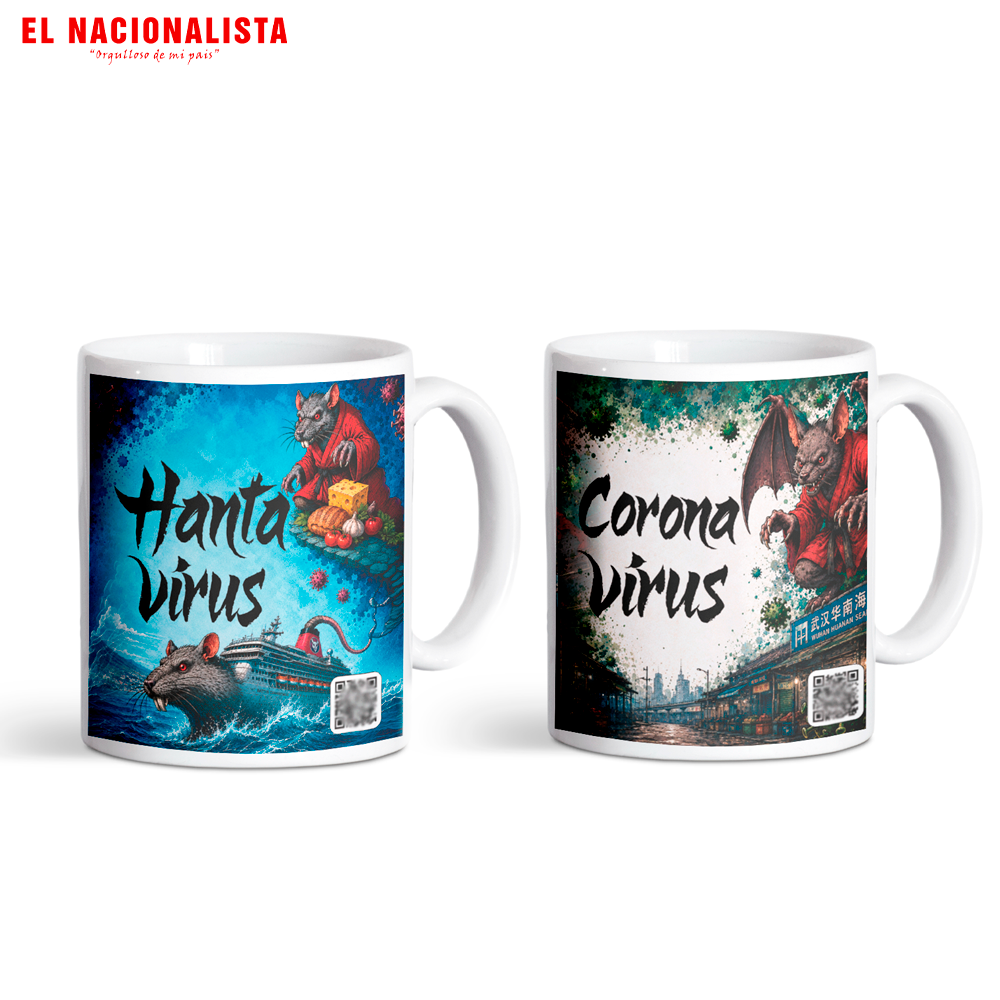 Pack 2 Tazas de Cerámica Franco– Hantavirus + Coronavirus