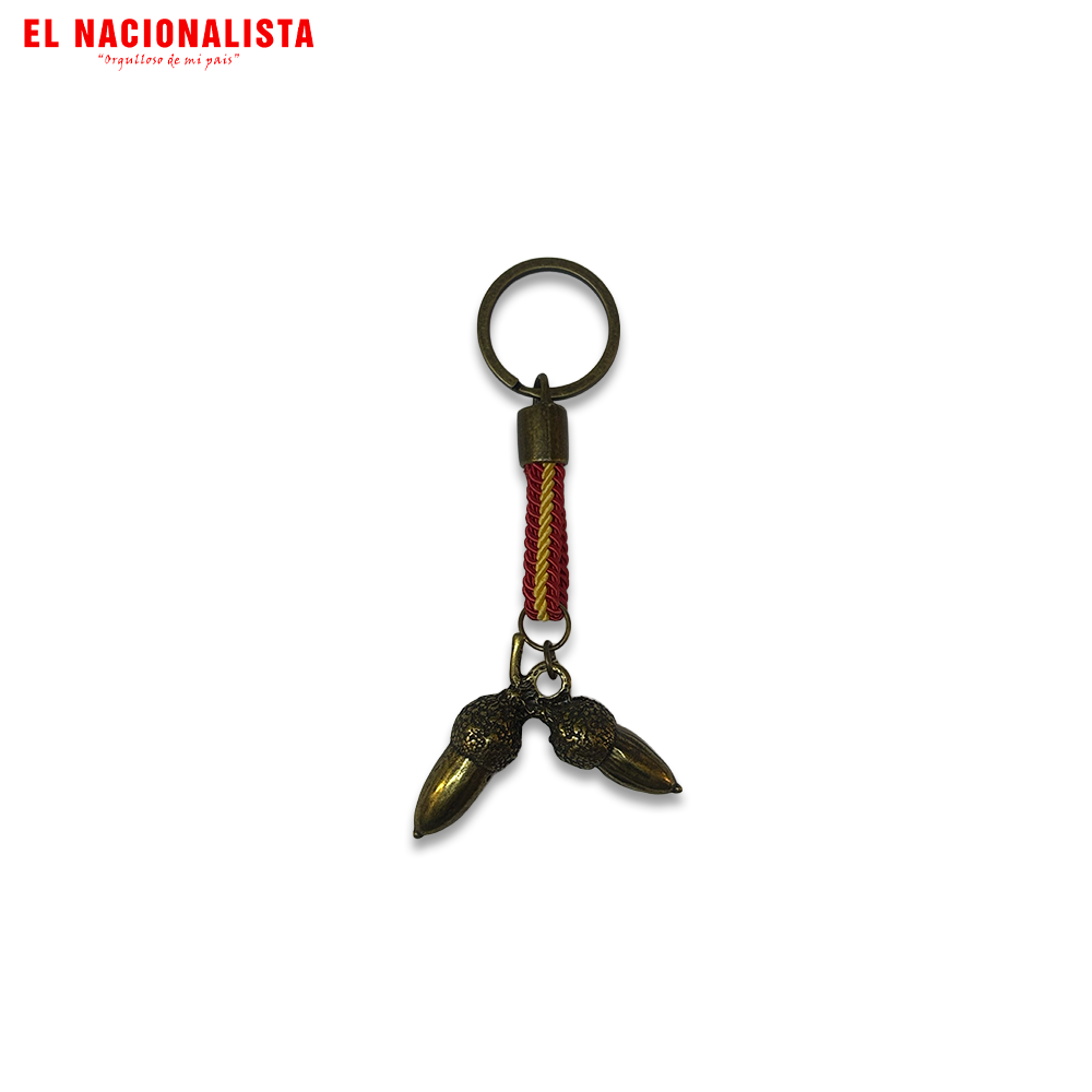 Llavero Castañuelas con Cordón Rojo y Amarillo – Ritmo de España