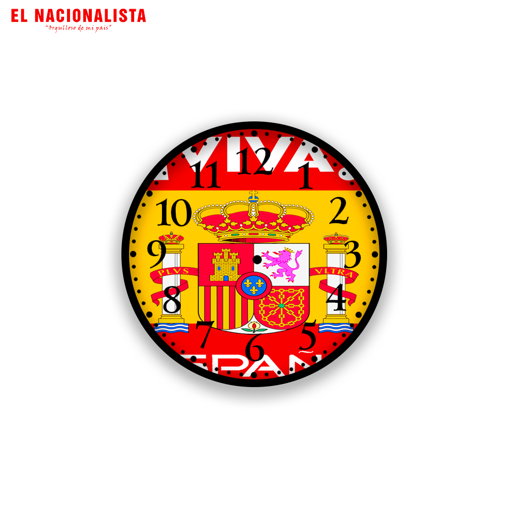 Reloj de Pared Viva España bandera – Puntualidad con Estilo Viva España bandera