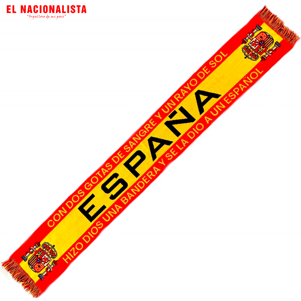 Bufanda "Con dos gotas de sangre y un rayo de sol hizo dios una bandera y se la dio a un español"
