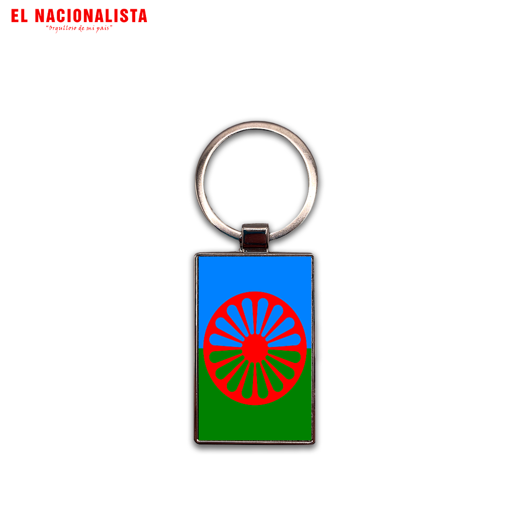 Llavero Rectangular Bandera Gitana
