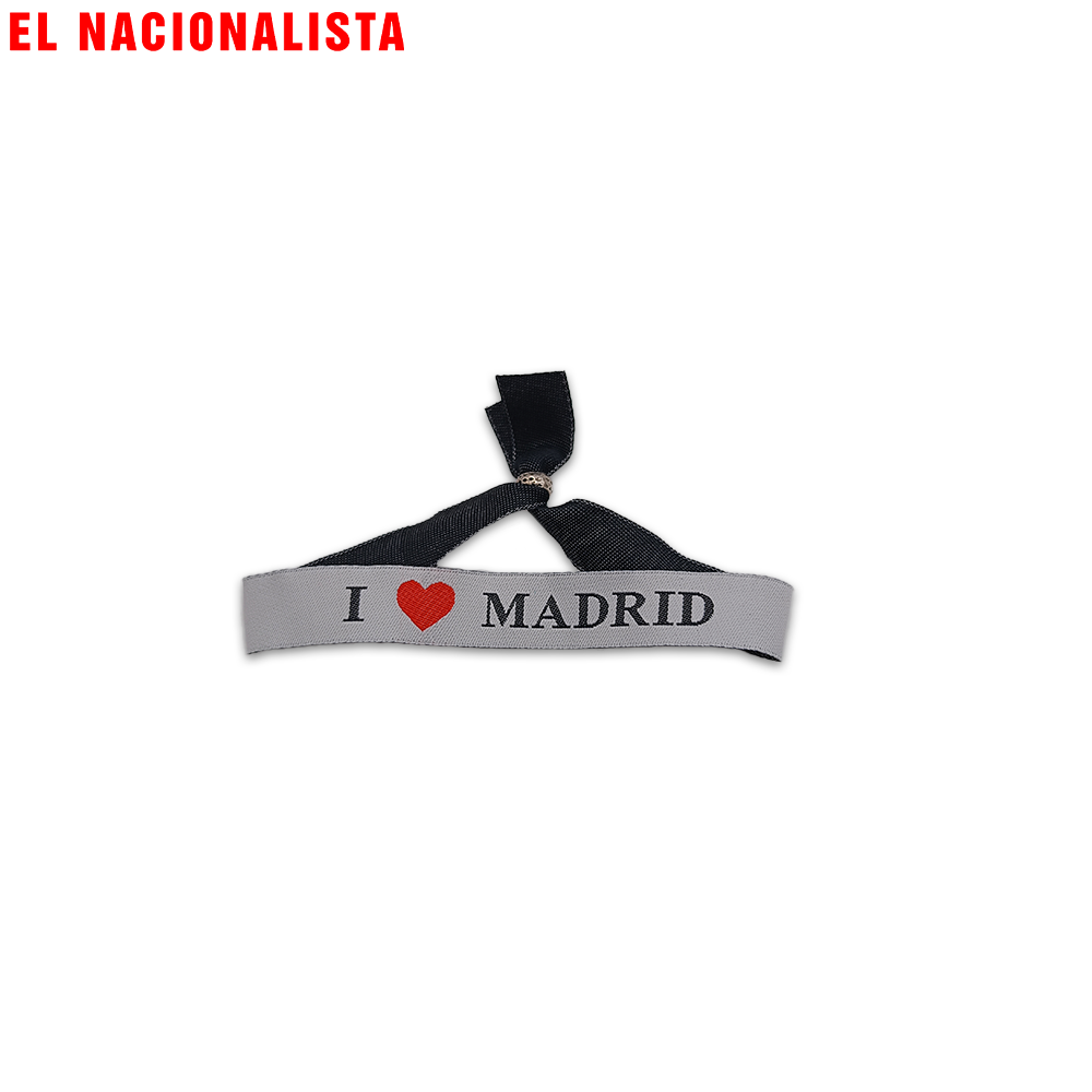 Pulsera I Love Madrid – Blanca Corazón Rojo