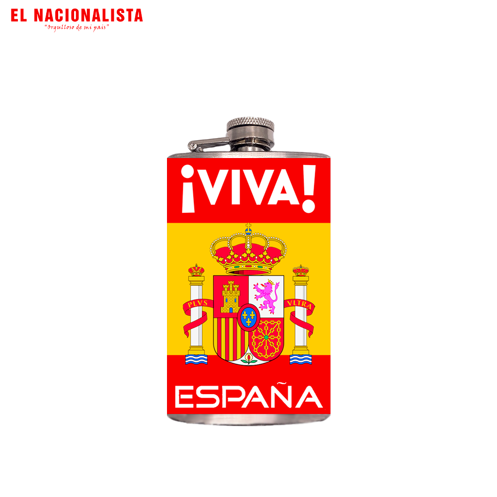 Petaca Viva España bandera – Compañera de Aventuras Viva España bandera