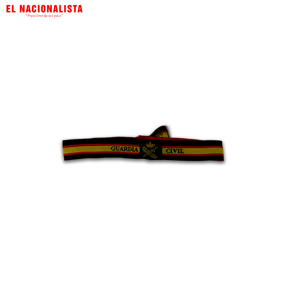 Pulsera Guardia Civil – Negra con Bandera España