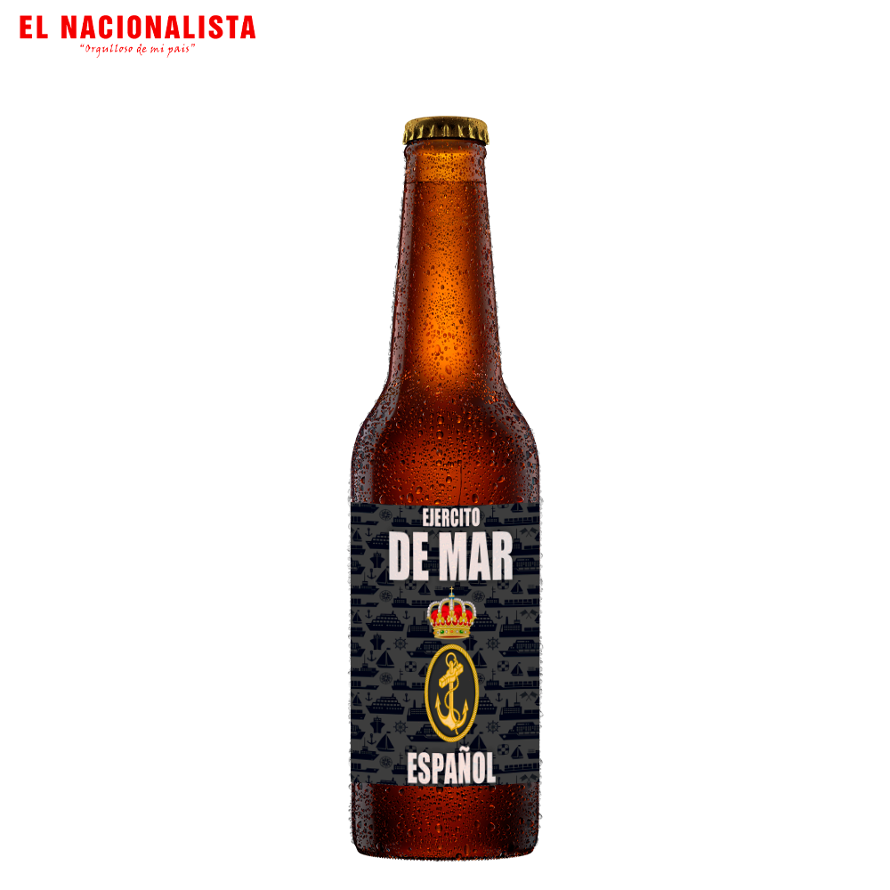 Cerveza Artesanal Ejército de Mar Español – Botella Edición Especial con Emblema del Ejército de Mar