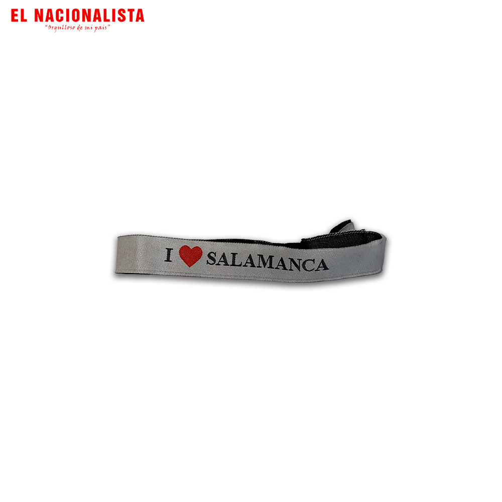 Pulsera I Love Salamanca – Blanca Corazón Rojo