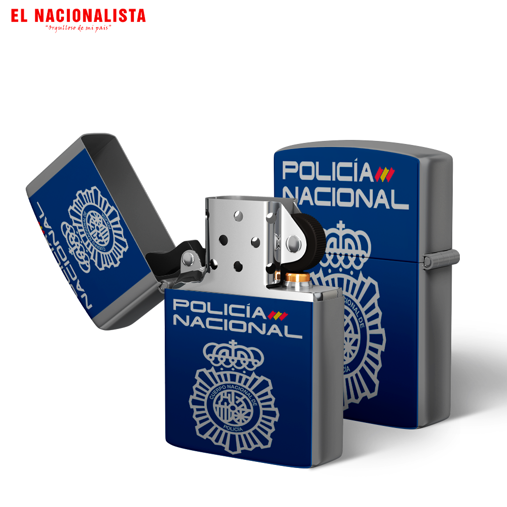 Encendedor Tipo Zippo Policía Nacional – Mechero de Colección con Emblema de la Policía Nacional