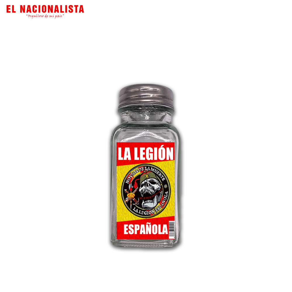 Salero de Cristal Legión Española Novios de la Muerte – Dispensador de Sal con Emblema Legionario