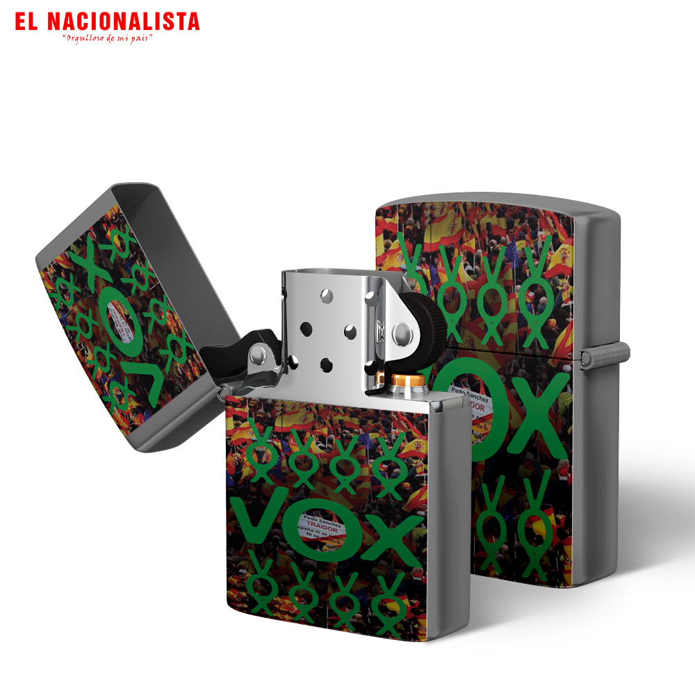 Mechero Zippo Vox con muchos Vox – Llama con Carácter Vox con muchos Vox