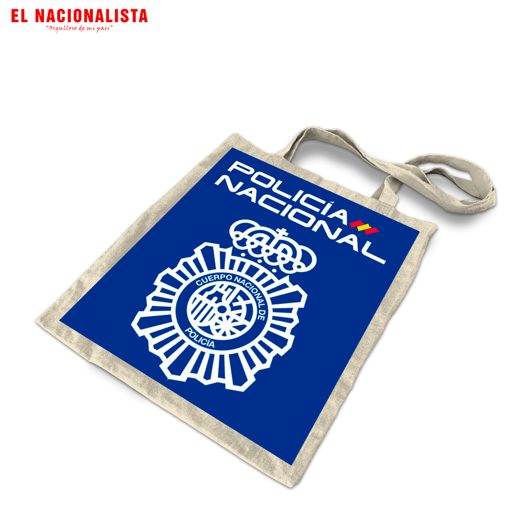 Bolsa de Tela Tote Bag Policía Nacional – Bolso con Emblema de la Policía Nacional