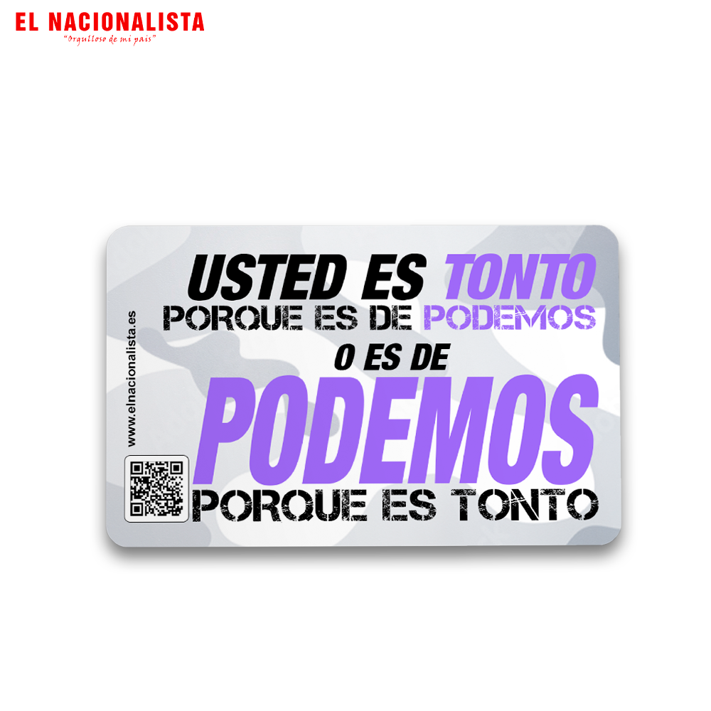 Imán Cuadrado Usted es Tonto - Podemos