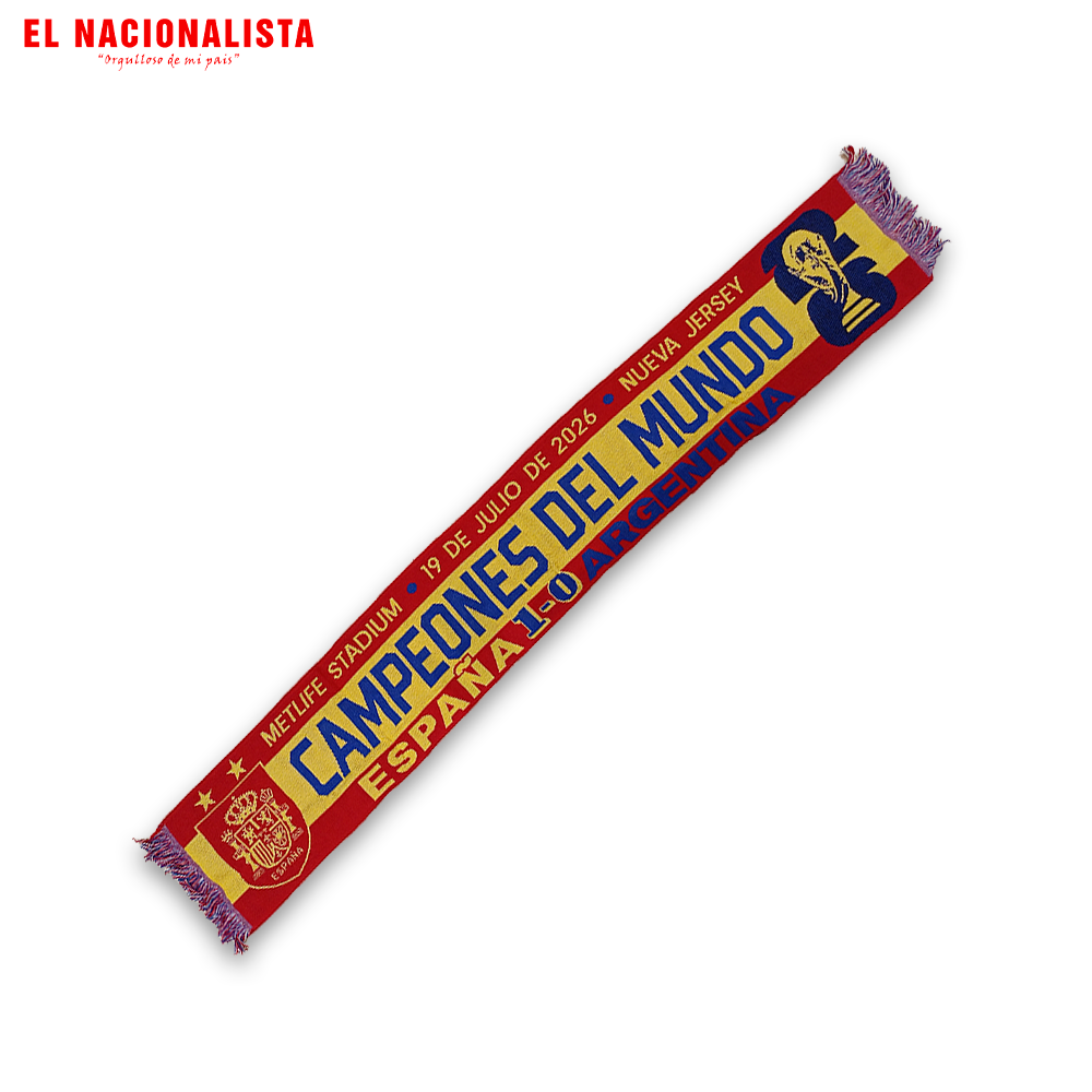 Bufanda Campeones del Mundo España 1-0 Argentina 2026